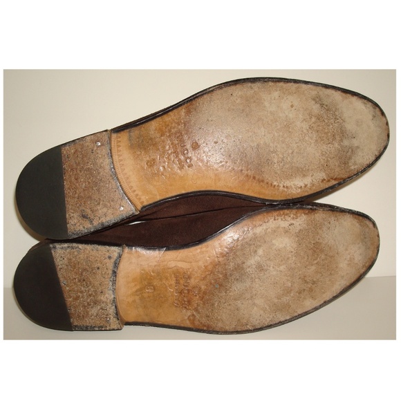 GUCCI Brown Suede Leather w/ Silver Horse Bits Moc Toe Loafers - Picture 11 of 12